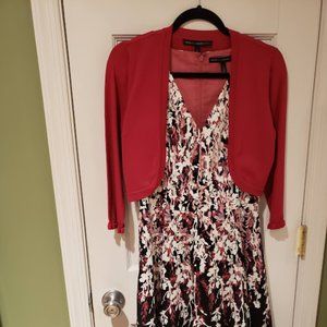 White House Black Market - (2) Piece Dress with Bolero Sweater